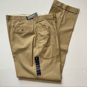 NWT Polo Ralph Lauren Khaki Dress Pants Pleated Cuffs 42 x 36 Tall